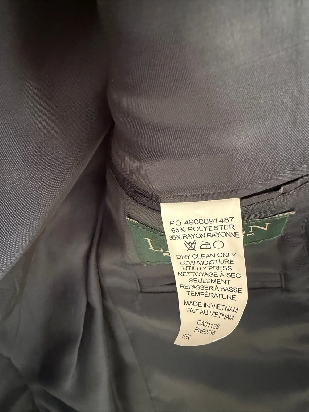 Boys Ralph Lauren size 10 Navy Blazer